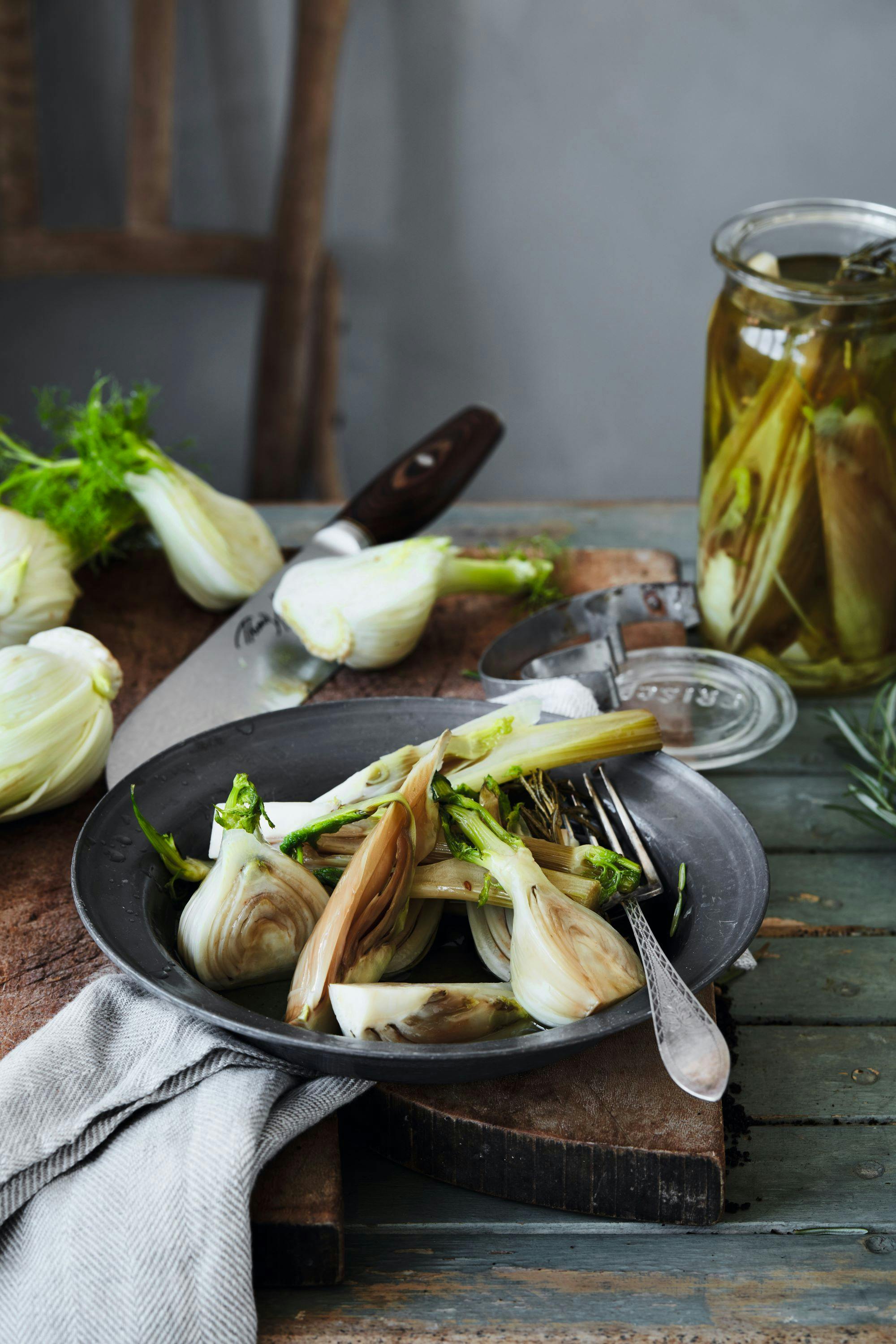 Opskrift på oliesyltet fennikel