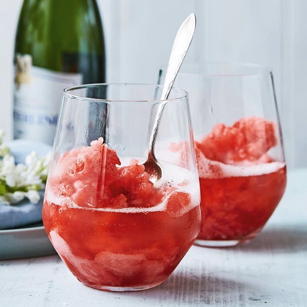 Granita med rabarber