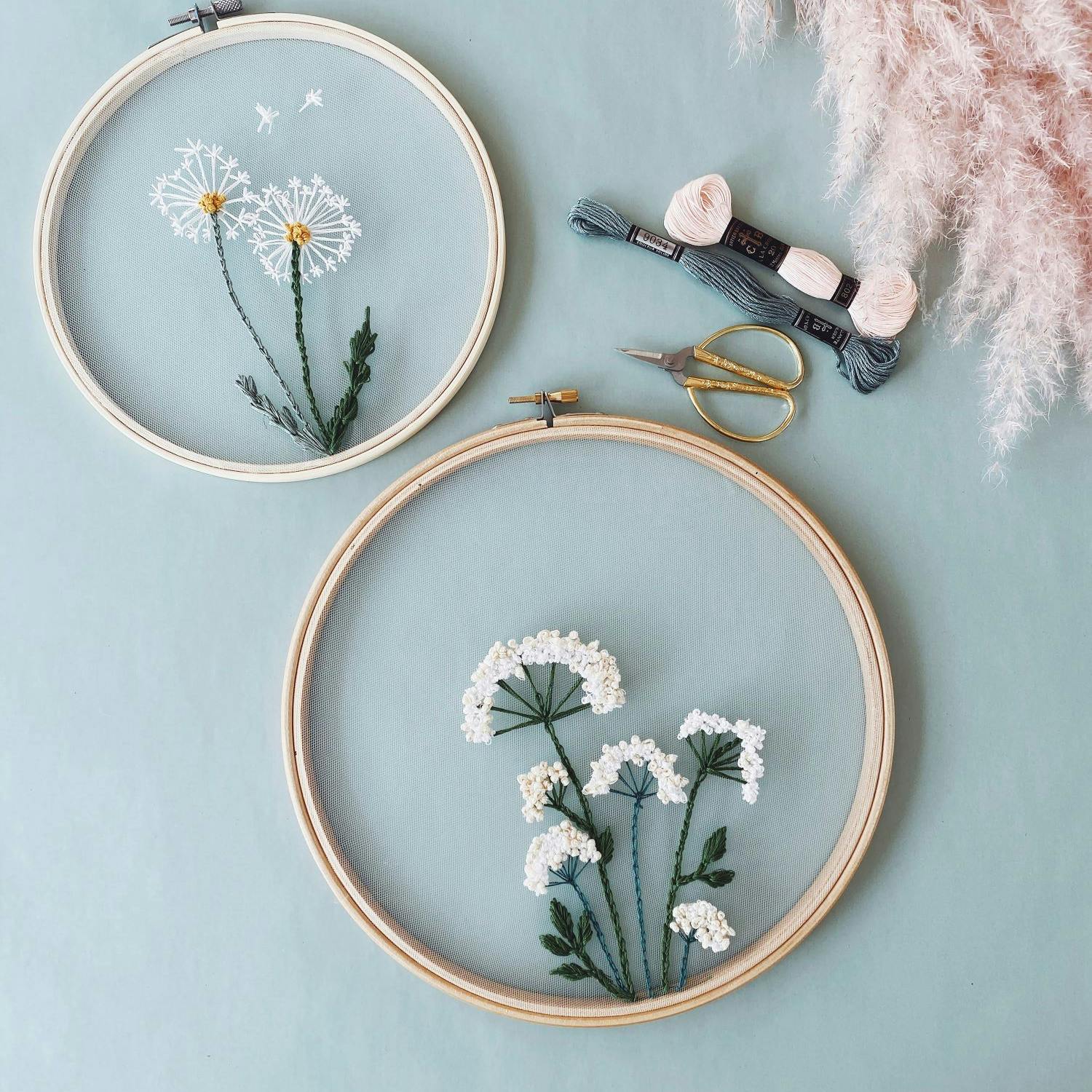 Broderi af blomster