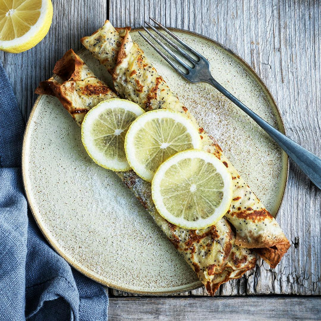 Pandekager med citron og birkes