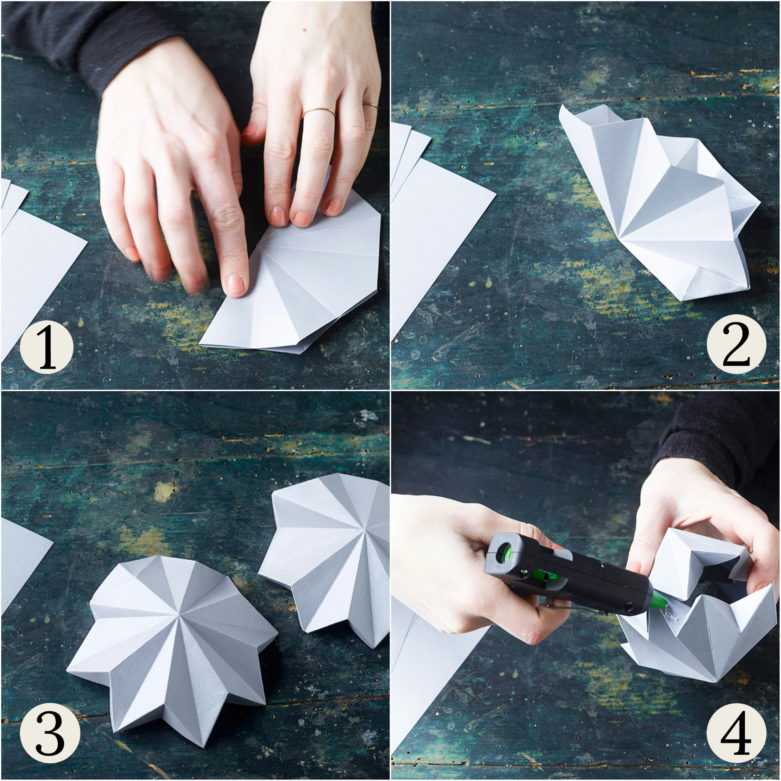 Guide til diamant-origami trin for trin