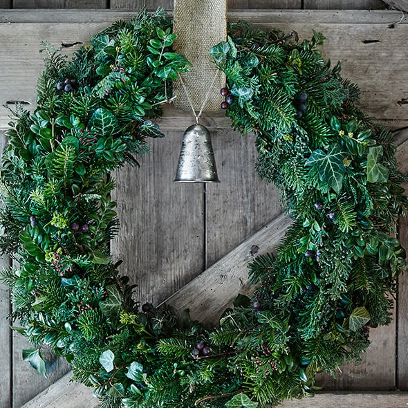 Julet, grøn dørkrans