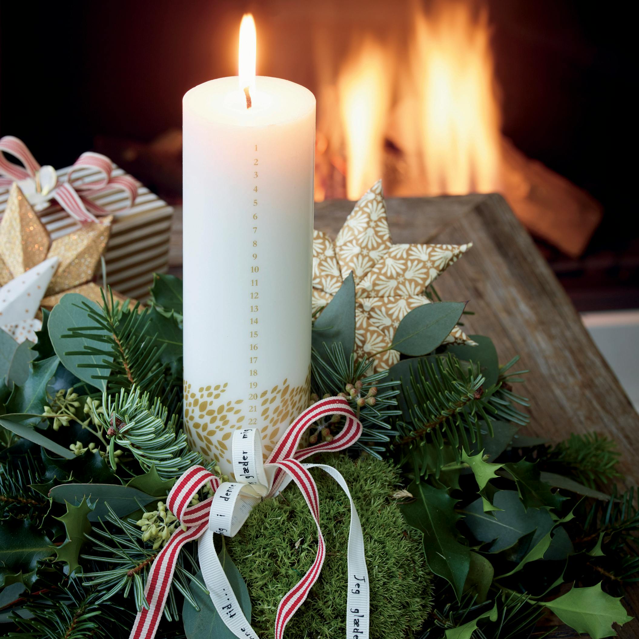 Dekoration med kalenderlys