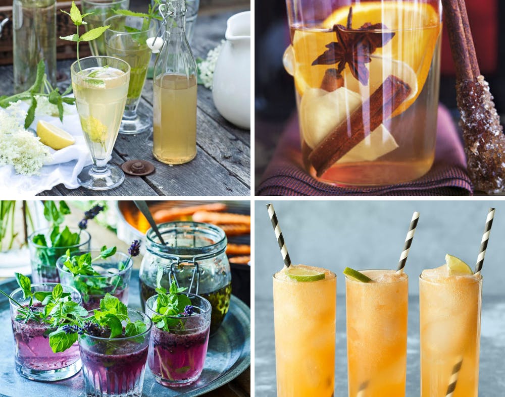 Forskellige alkoholfri drinks