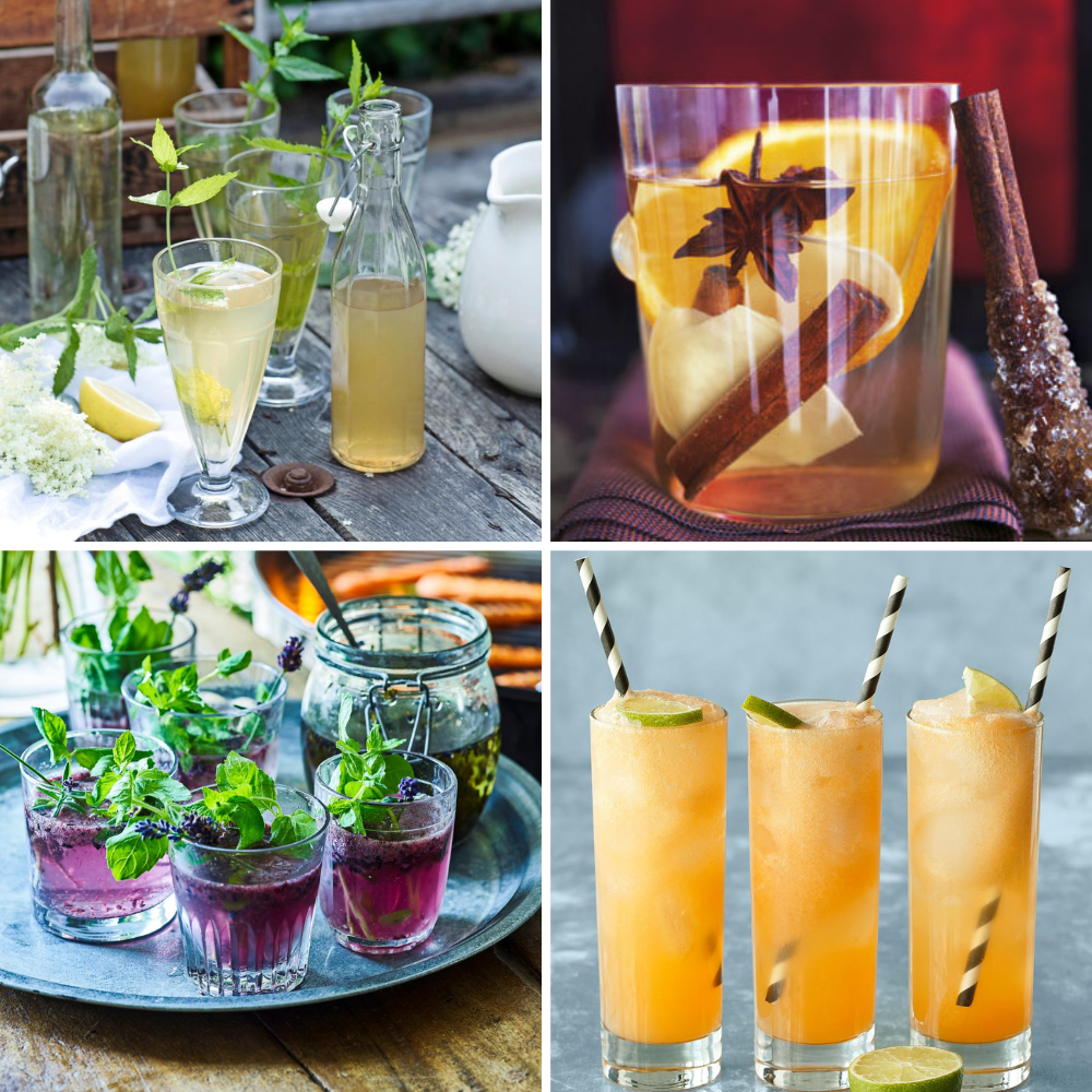 Festlige og farverige alkoholfri cocktails og drinks