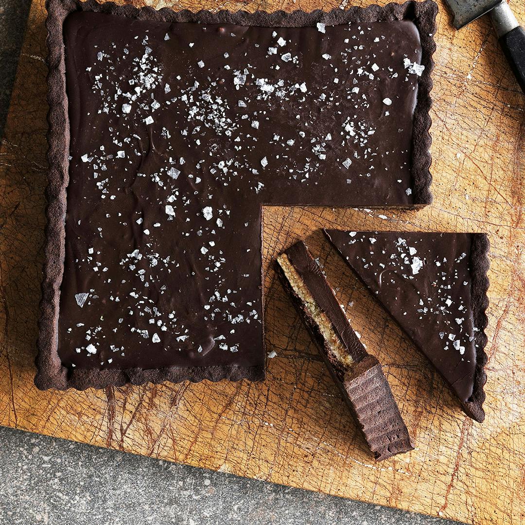 Chokoladetærte med karamel og kahlua
