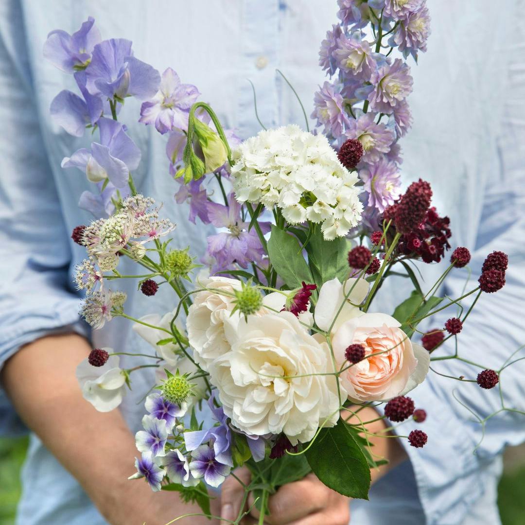 Buket fra haven med blomster
