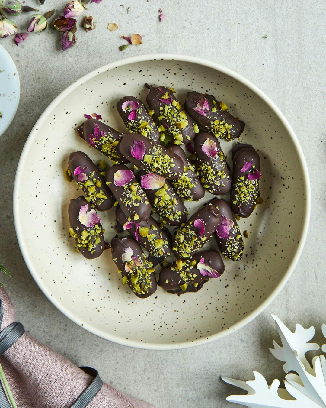 Marcipanbrød med pistacie og rosenvand