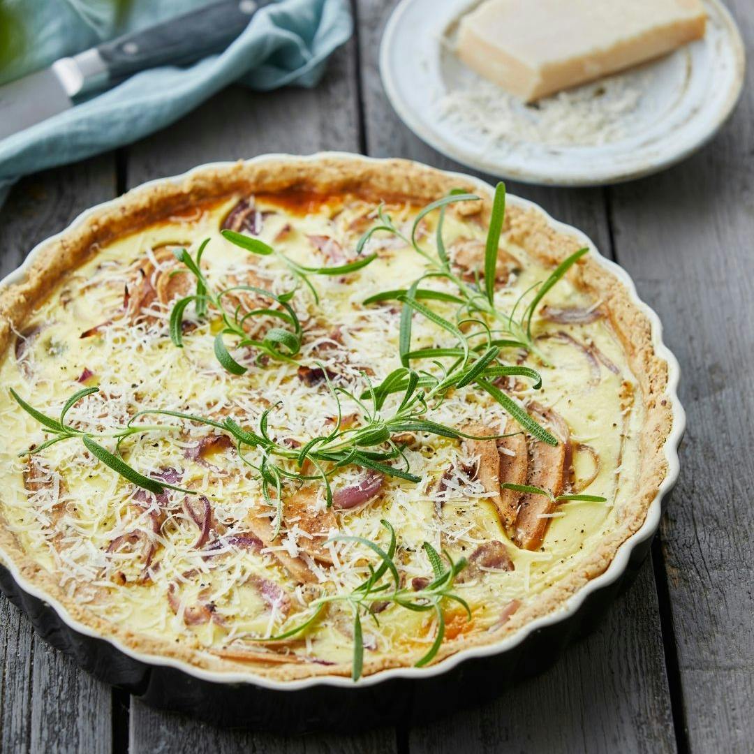 Tærte med pærer og ost