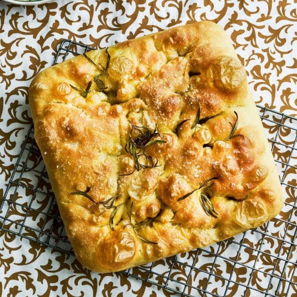 Focaccia med pesto