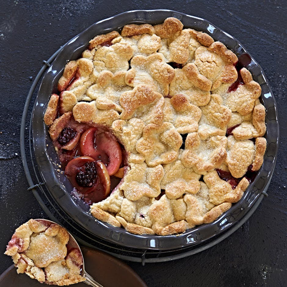 Æble-brombær-tærte