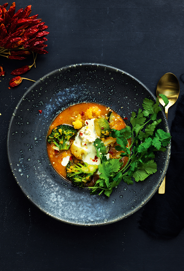 Indisk linsesuppe med kokosmælk