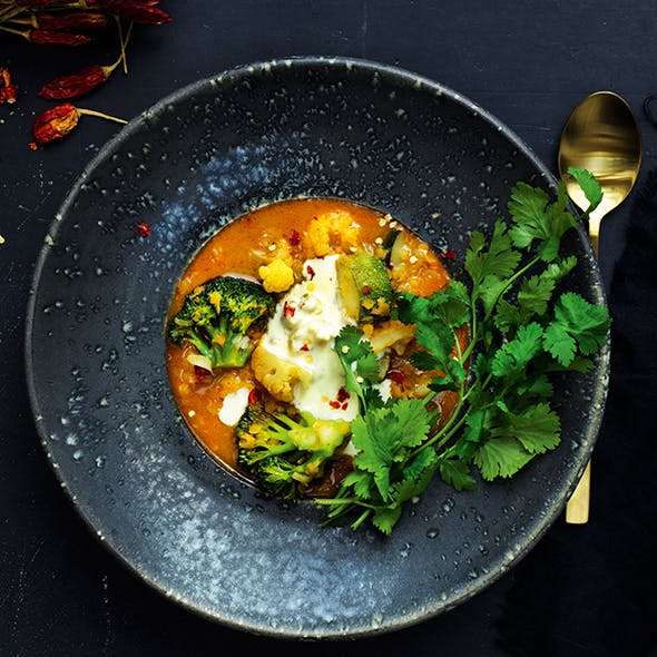 Indisk linsesuppe med kokosmælk