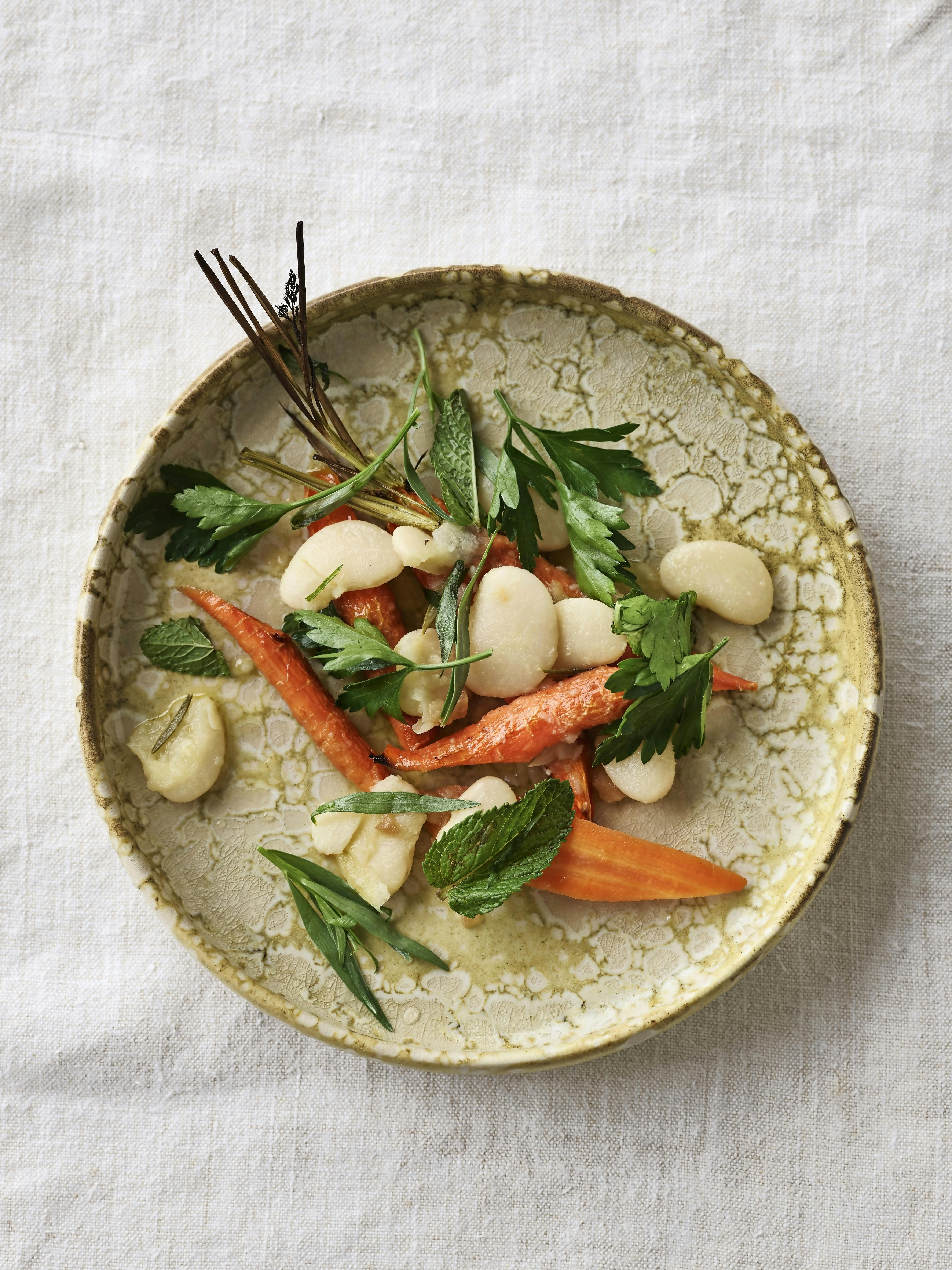 Opskrift på salat med butterbeans og gulerødder