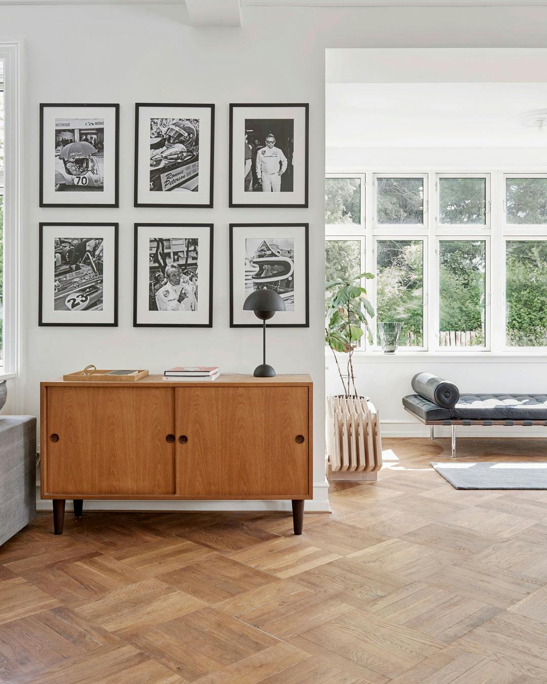 Børge Mogensen skænk med Flowerpot-lampe