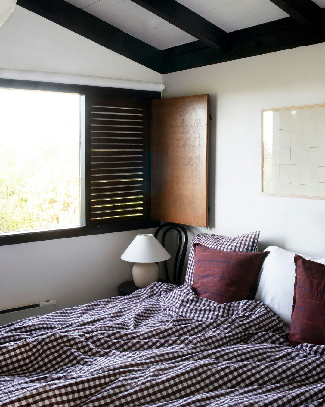 Soveværelse i sommerhus med Juna-sengetøj