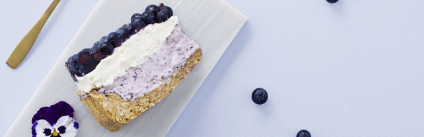 Cheesecake med blåbærcreme