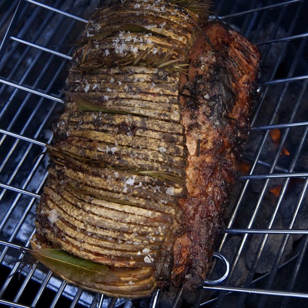 Flæskesteg på grill