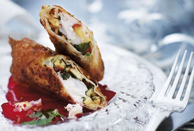 Forret med indbagt torsk