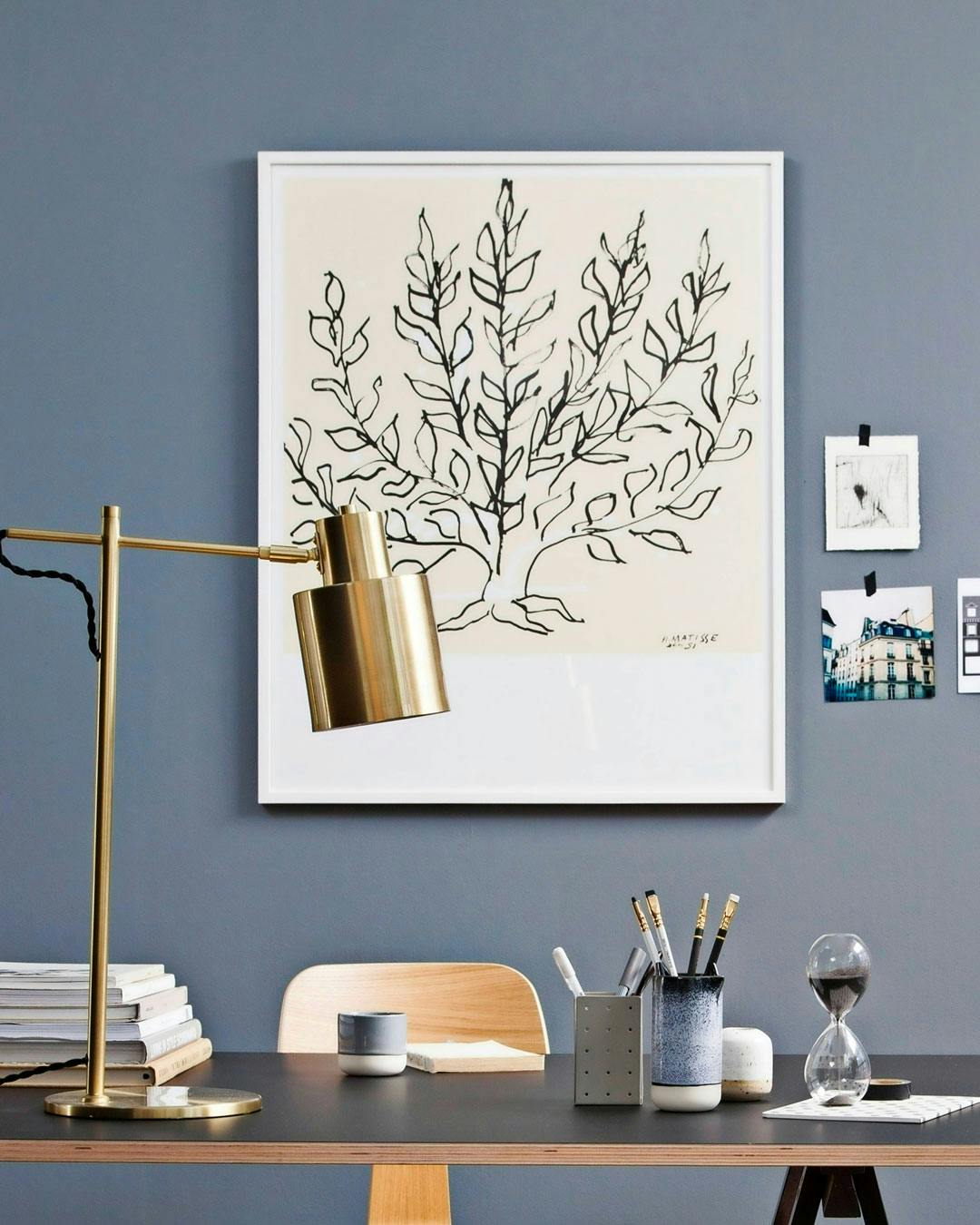 Hjemmekontor med farver