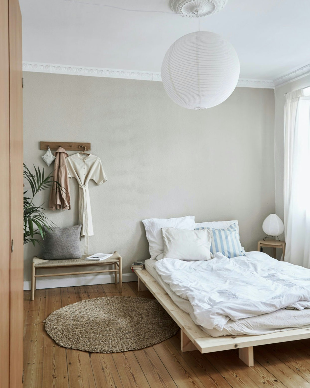 Soveværelse med futon-seng