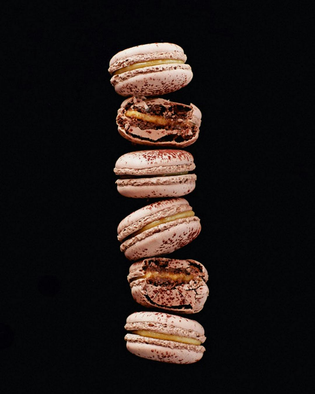 Macarons med karamelfyld