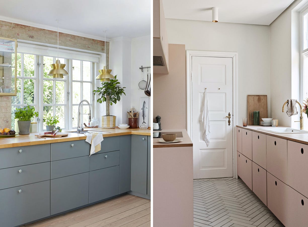 Køkkeninspiration: flotte køkkener, farvede køkkener, trækøkkener