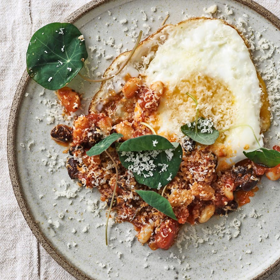 Opskrift på baked beans i luksusversion
