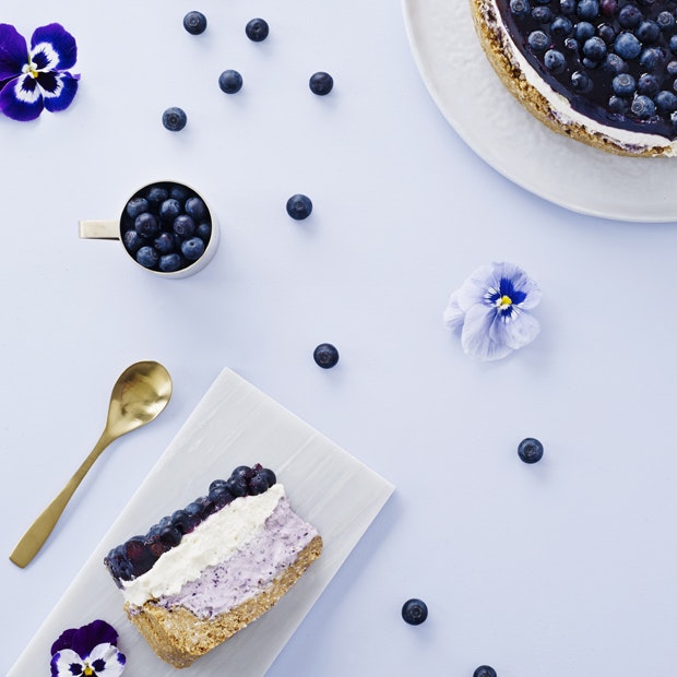 Opskrift på cheesecake med blåbær