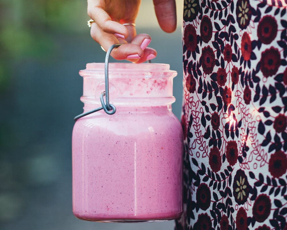 Hindbær Smoothie, green kitchen smoothies