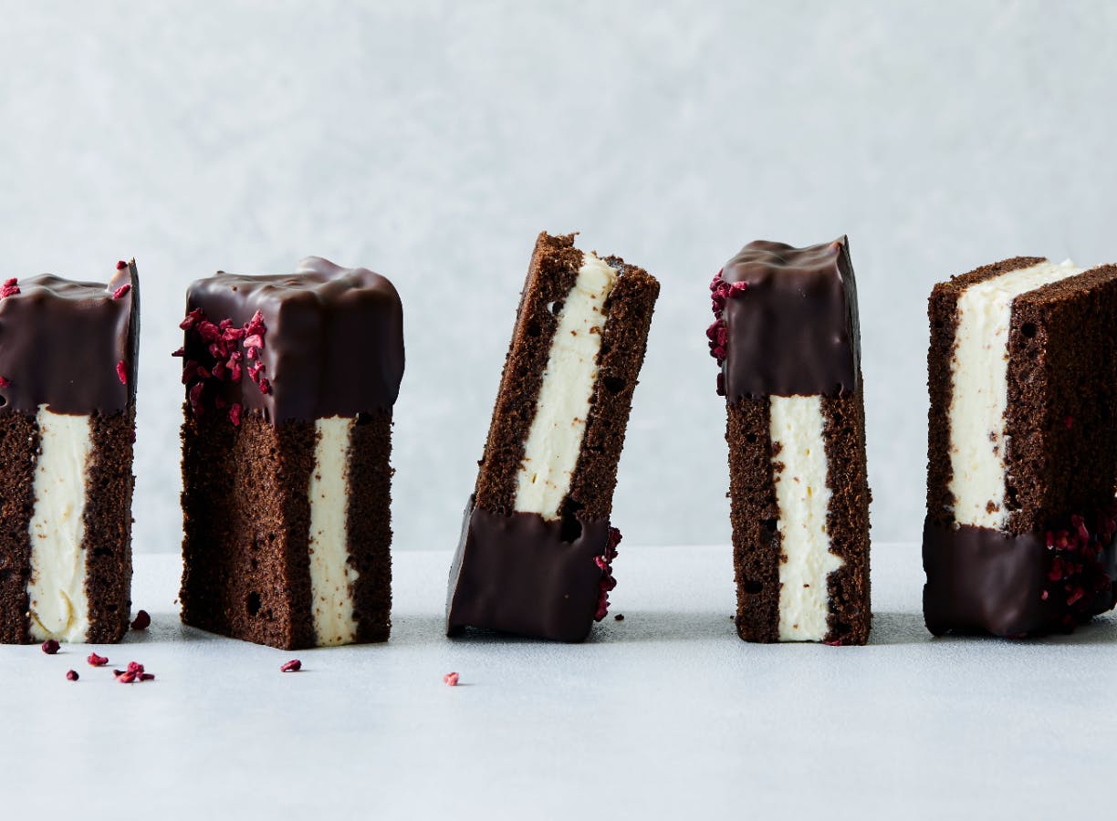 Hjemmelavede mælkesnitter med chokolade