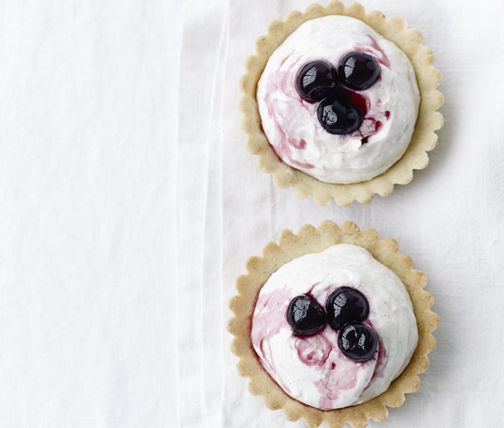 Kirsebærtærter med yoghurt og mascarpone