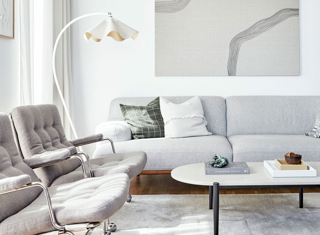 Sanselig og minimalistisk lejlighed på Islands Brygge