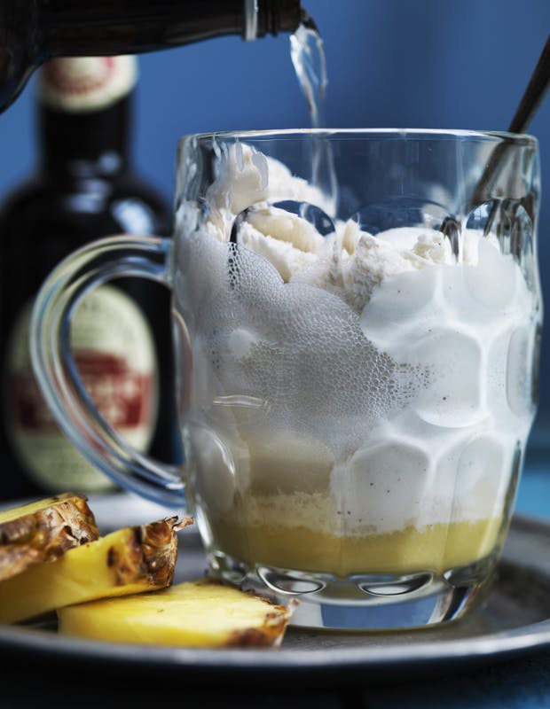 Ice Cream Soda vaniljeis ananas ingefær