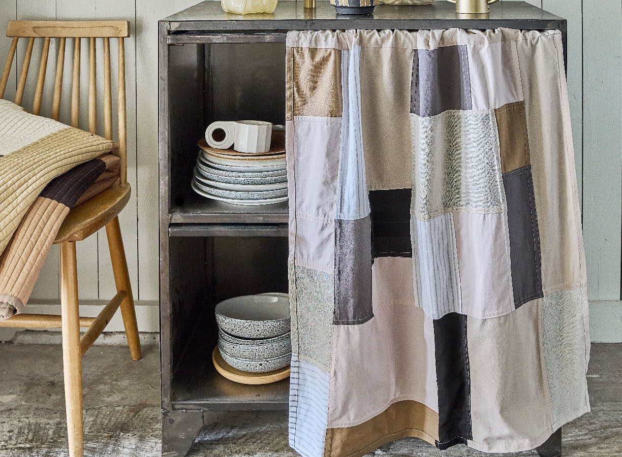 Syet forhæng i patchwork