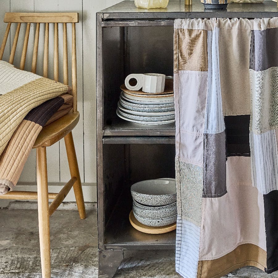 Syet forhæng i patchwork
