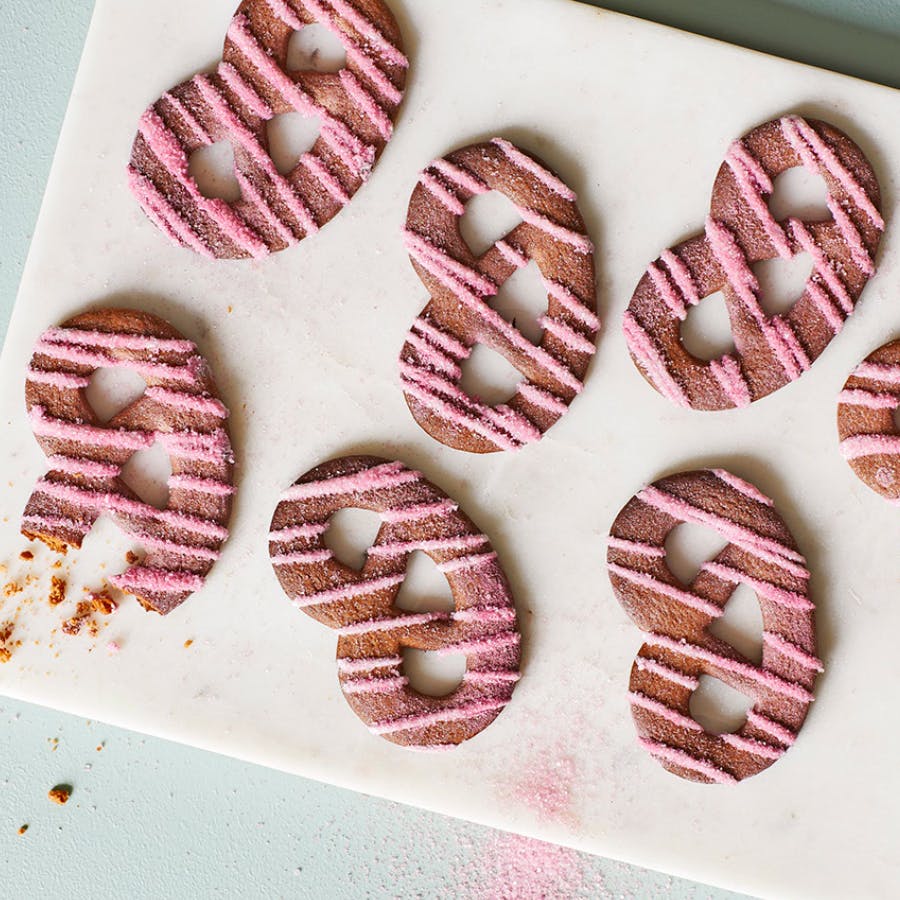 Peberkagekringler med sukkertopping