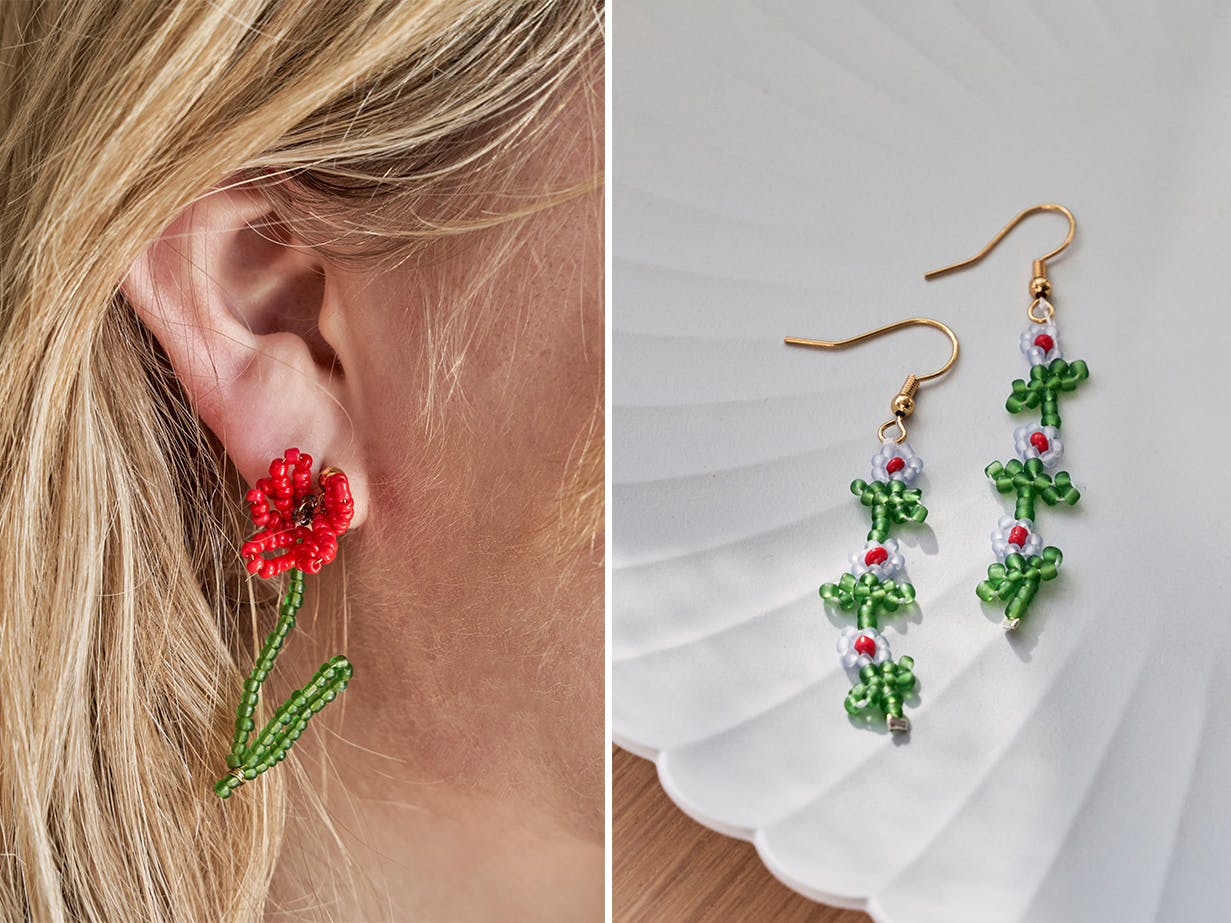 DIY: Sådan laver du dine egne perleøreringe