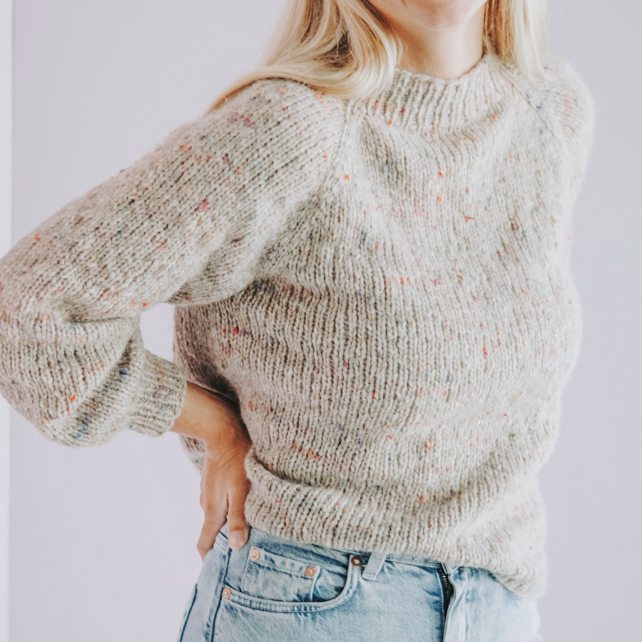 strikket sweater for nybegyndere i strik