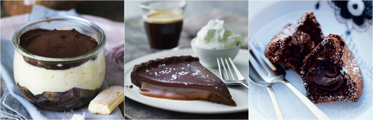 Dessert til nytår med chokolade