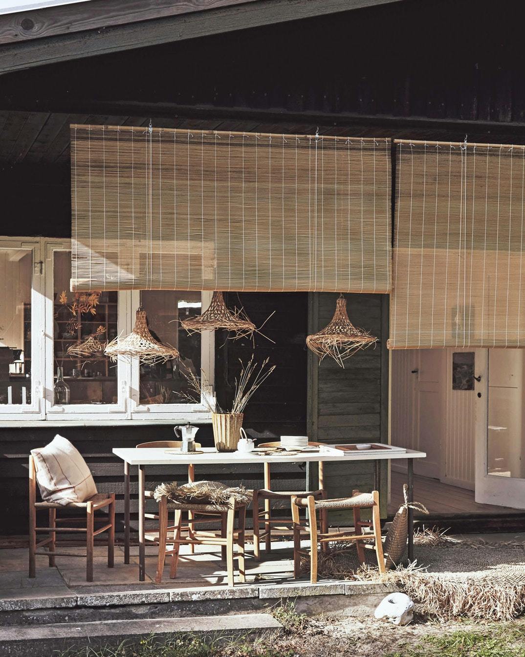 Bambusgardin som rumdeler