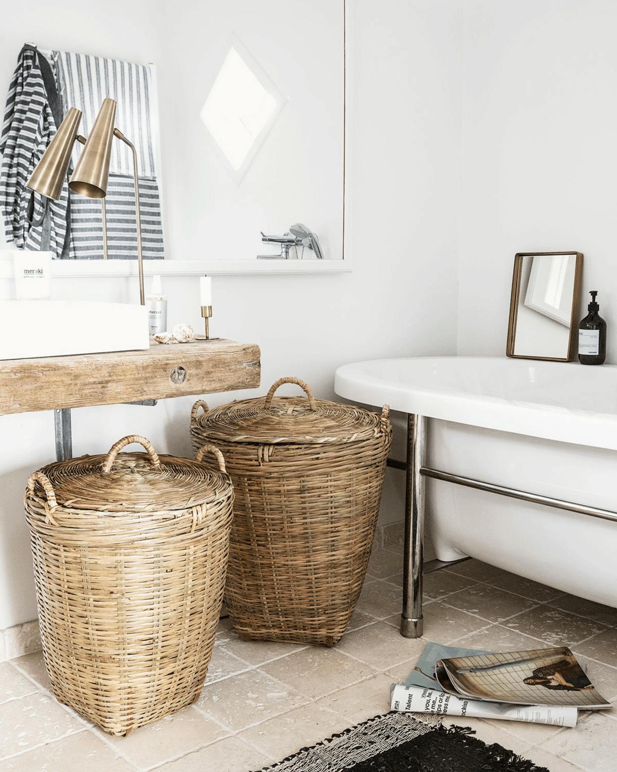 Miks små og store spejle for at få rummet til at syne større