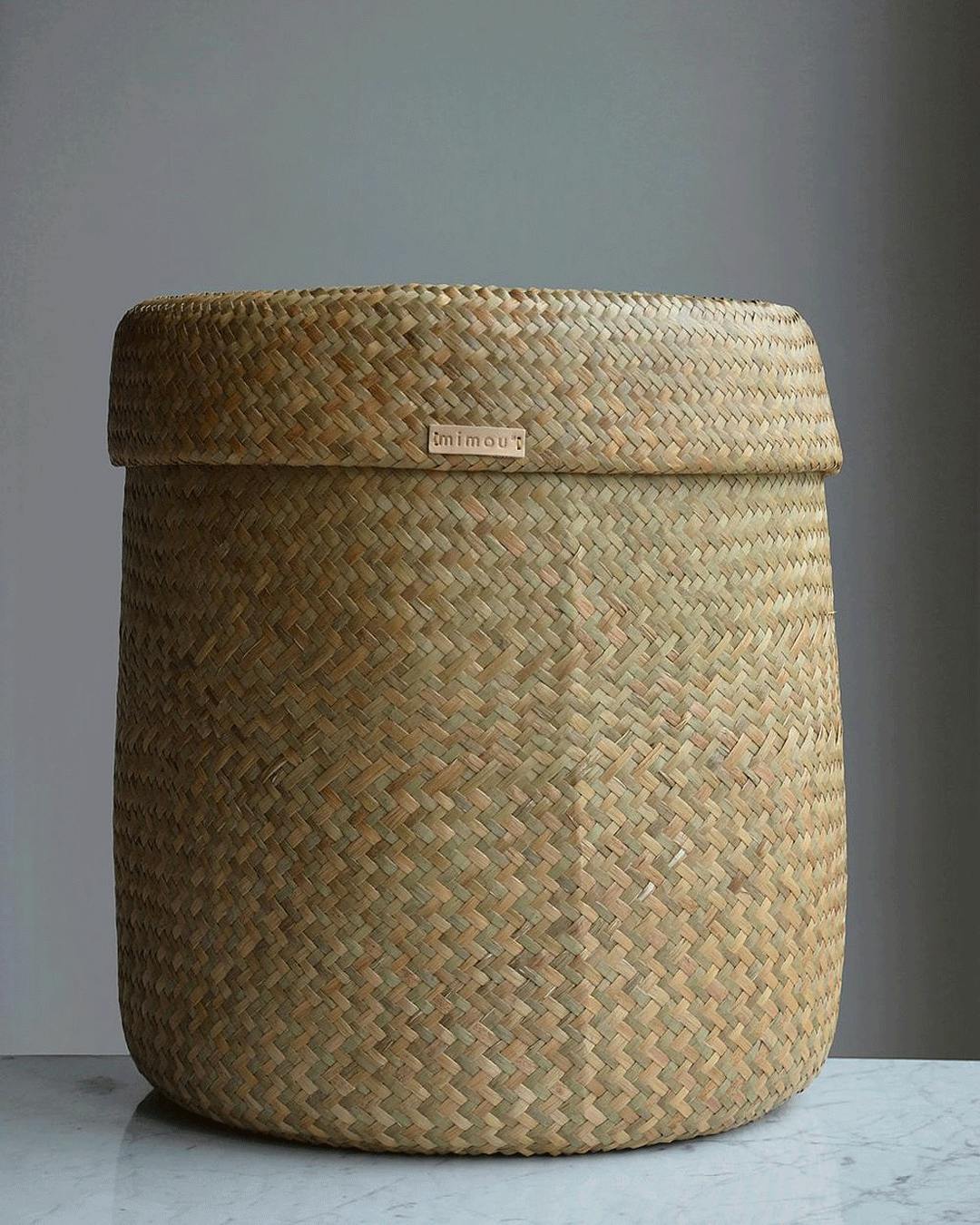 Rund flet vasketøjskurv