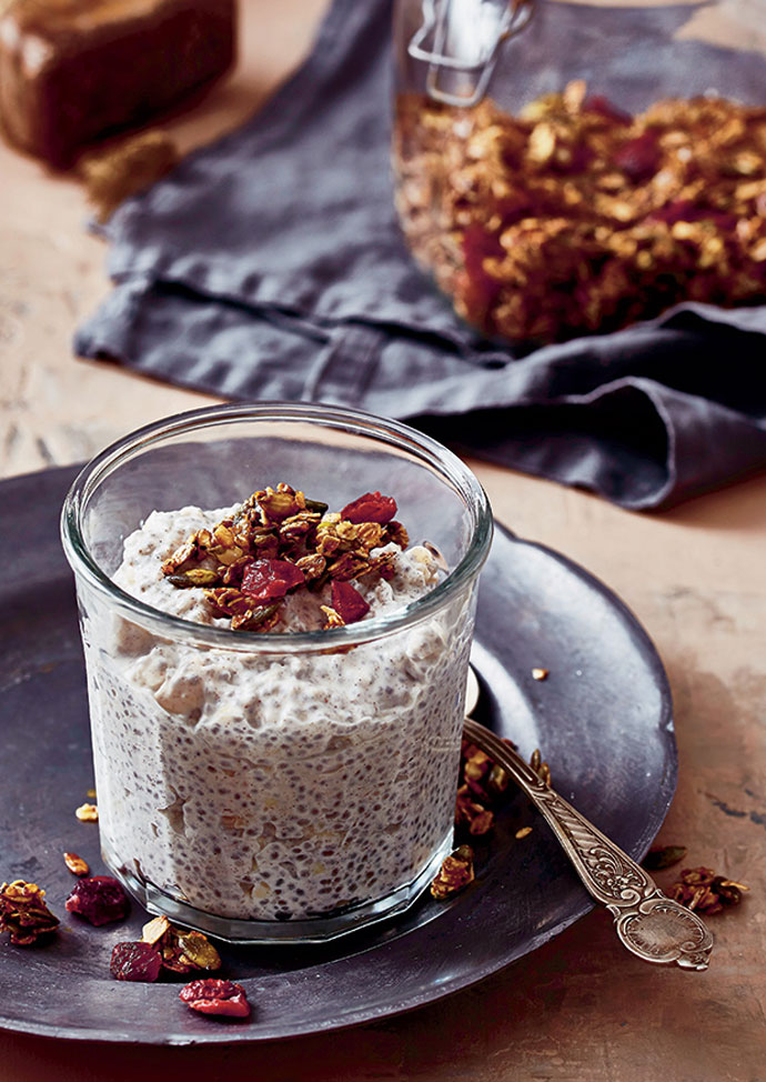 Chiagrød med mandler