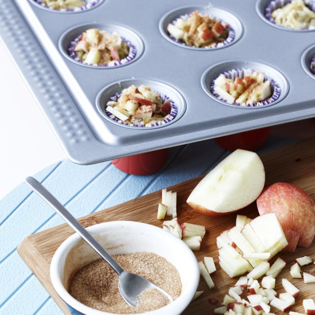 muffins med æbler