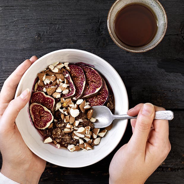 Bagt havregrød med figen