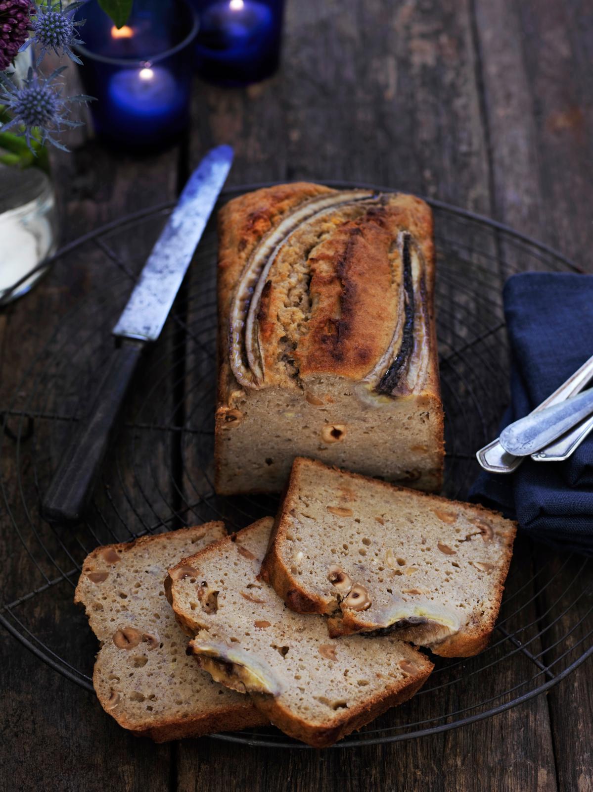 Bananbrød med hasselnødder