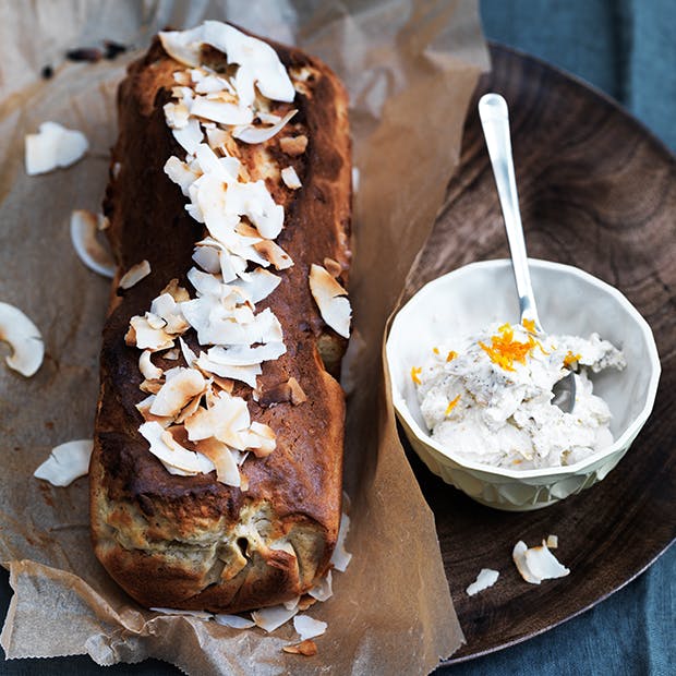 Banankage med mascarponecreme