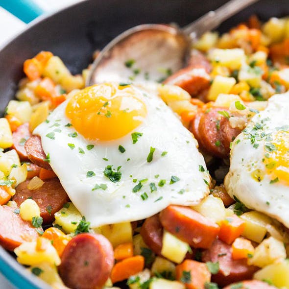 Biksemad med chorizo