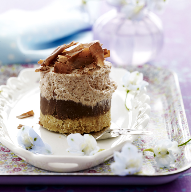 Cheesecake med chokolade